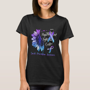 Sunflower Hope Fight Cure Suicide Prevention Aware T-Shirt