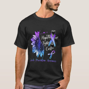 Sunflower Hope Fight Cure Suicide Prevention Aware T-Shirt