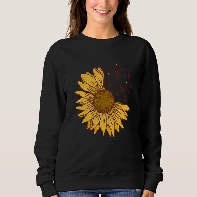 Sunflower Hope Positive Music Flowers Sunflowers Sweatshirt (Front)