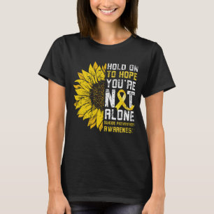 Sunflower Hope Suicide Prevention Awareness Yellow T-Shirt