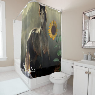 Sunflower Horse Shower Curtain