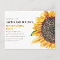 Sunflower Housewarming Party Yellow Brown White