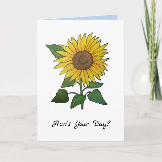 Sunflower,how's your day? card (Front)