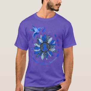 Sunflower Hummingbird Blue Ribbon Juvenile Arthrit T-Shirt