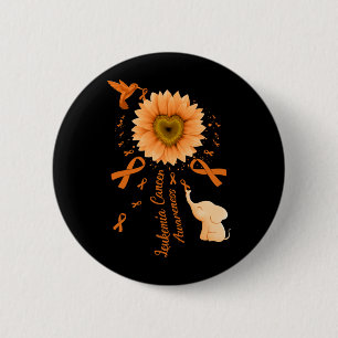 Sunflower Hummingbird Elephant Leukaemia Cancer 6 Cm Round Badge