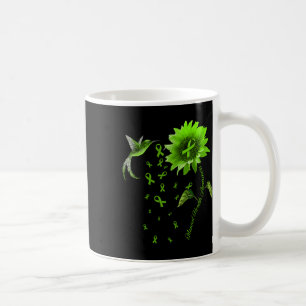 Sunflower Hummingbird Green Ribbon Mental Health A Coffee Mug
