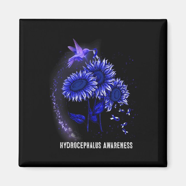 Sunflower Hydrocephalus Awareness  Magnet (Front)
