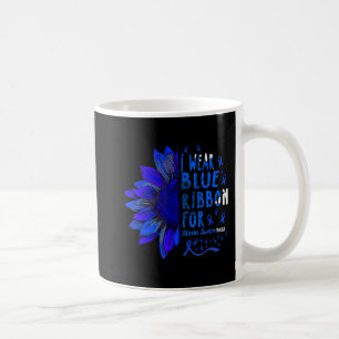 Sunflower I Wear Blue Ribbon for Ataxia Awareness Coffee Mug