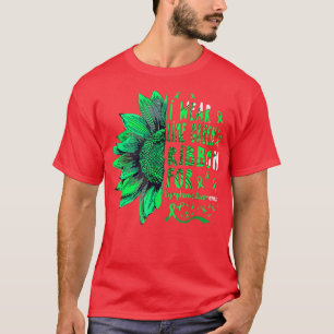 Sunflower I Wear Lime Green Ribbon for Lymphoma Aw T-Shirt