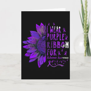 Sunflower I Wear Purple Ribbon For Heimerheimer Aw Card