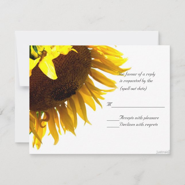 sunflower iii rsvp card (Front)