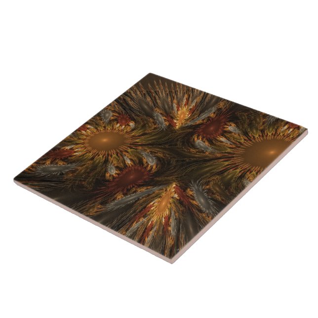 Sunflower Impressions Ceramic Tile (Side)