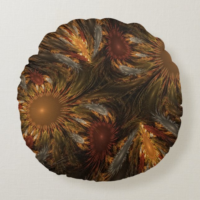 Sunflower Impressions Round Cushion (Front)