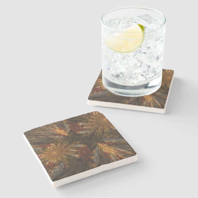 Sunflower Impressions Stone Coaster (Side)