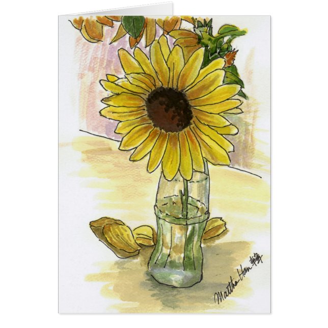Sunflower in a vase (Front)