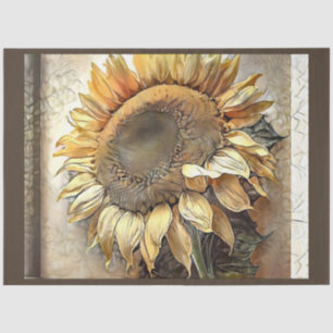 Sunflower In Frame Modern Art Collection Tissue Paper
