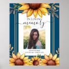Sunflower In Loving Memory Photo Poster