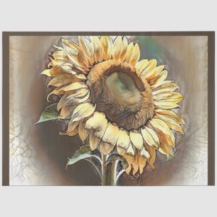 Sunflower In Morning Modern Art Collection Tissue Paper