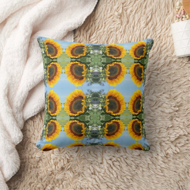 Sunflower In Sunshine Abstract Flower Art      Cushion (Blanket)