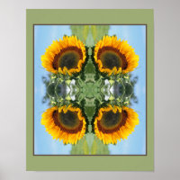 Sunflower In Sunshine Abstract Flower Art 