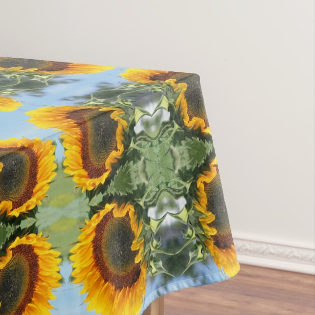 Sunflower In Sunshine Abstract Flower Art       Tablecloth (In Situ)