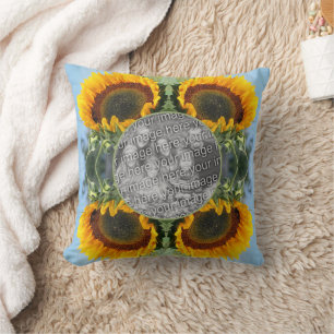 Sunflower In Sunshine Create Your Own Photo Cushion