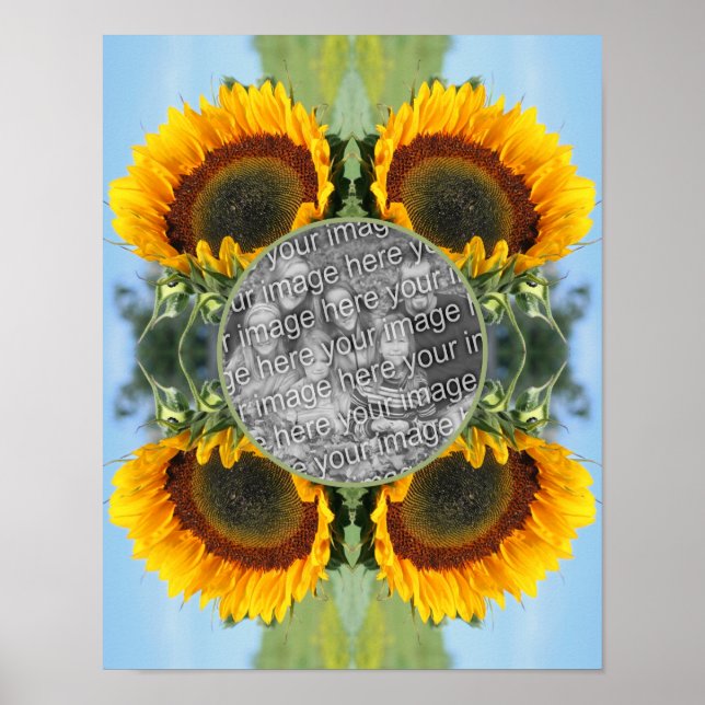 Sunflower In Sunshine Create Your Own Photo Poster (Front)