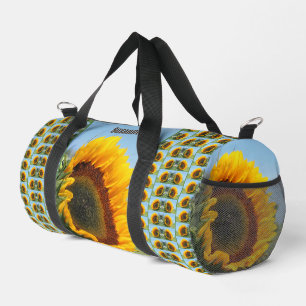 Sunflower In Sunshine Mirror Personalised Duffle Bag