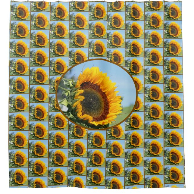 Sunflower In Sunshine Pattern    Shower Curtain (Front)