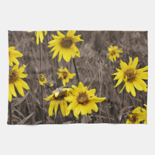 Sunflower in the Rocky Mountain Tea Towel