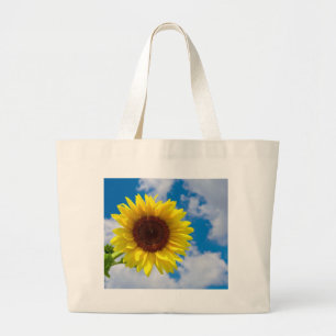Sunflower in the Sky Large Tote Bag