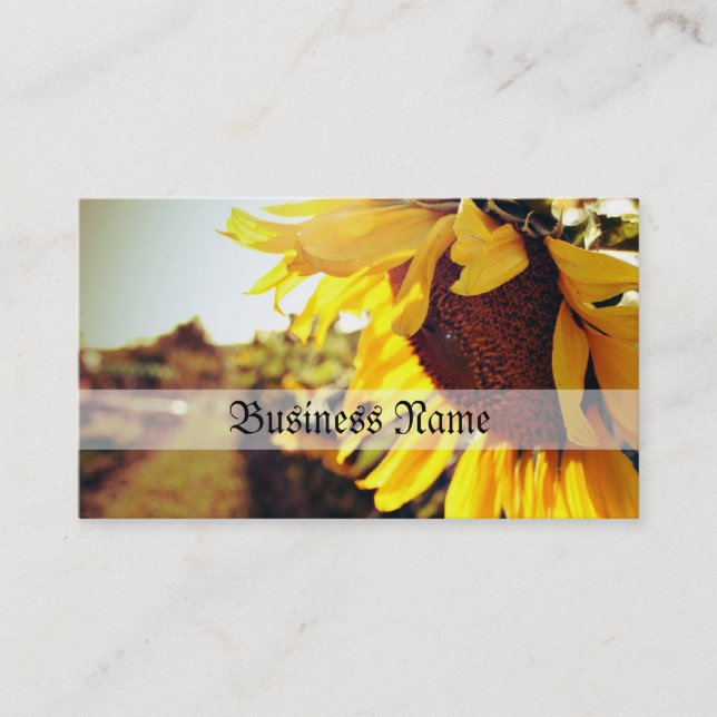 Sunflower in the sun business card (Front)