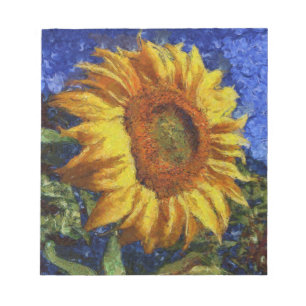 Sunflower In Van Gogh Style Notepad