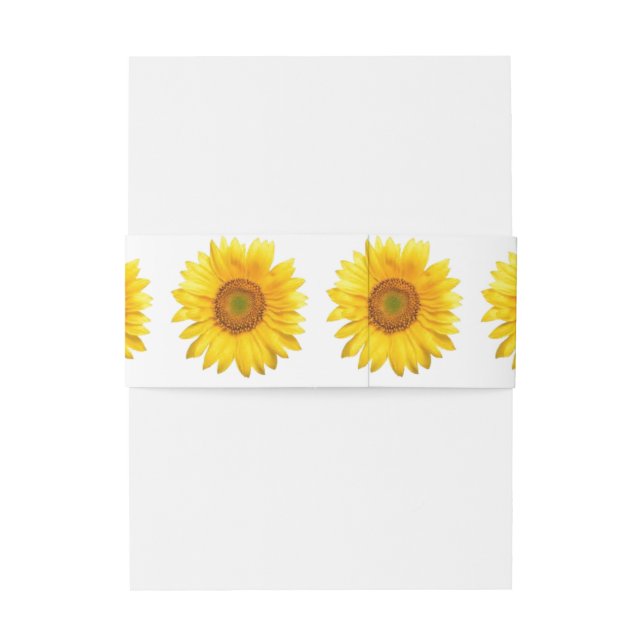 Sunflower Invitation Belly Band (Back Example)