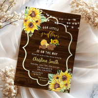 Sunflower is On The Way Afro Girl Baby Shower