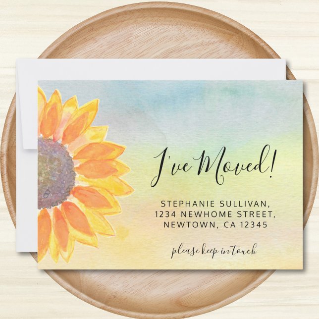  Sunflower I've Moved Colorful Moving Announcement (Creator Uploaded)