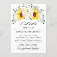 Sunflower Ivory Peony Eucalyptus Wedding Details  