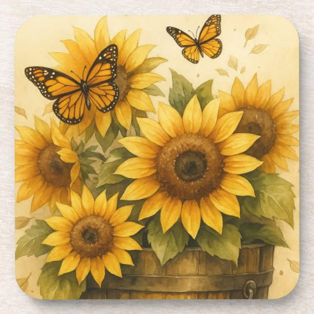 Sunflower Journal Coaster (Front)