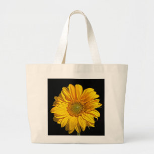 Sunflower jtcnm large tote bag