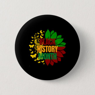 sunflower juneteenth african black freedom 1865 6 cm round badge