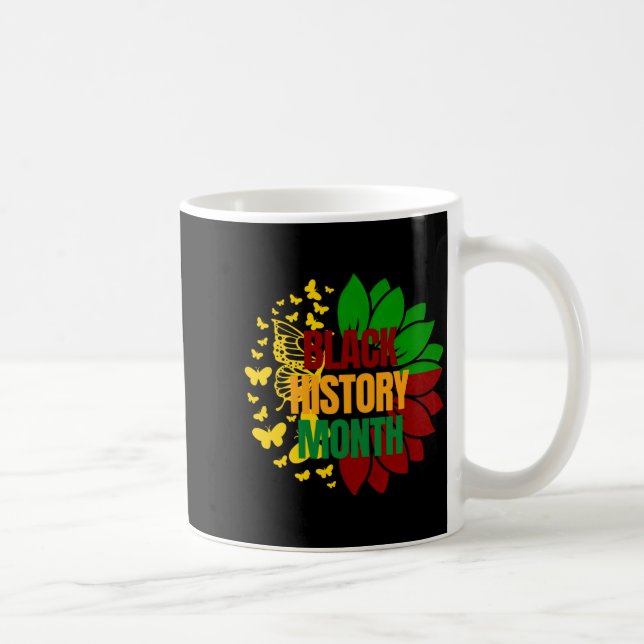 sunflower juneteenth african black freedom 1865 coffee mug (Right)