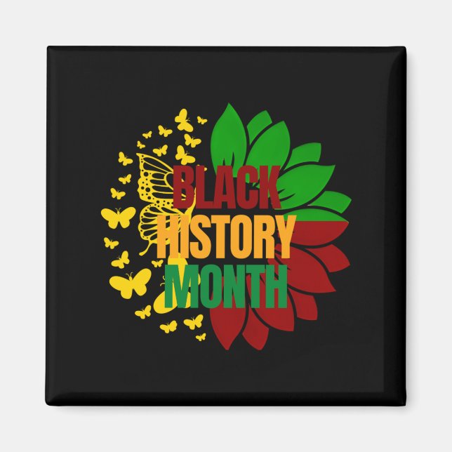 sunflower juneteenth african black freedom 1865 magnet (Front)