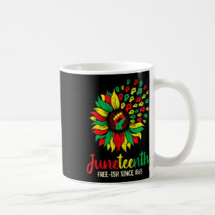 Sunflower Juneteenth Freedom - June 19th 1865 Afro Coffee Mug