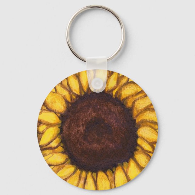 Sunflower Key Chains Cheerful Yellow Flower Gifts (Front)