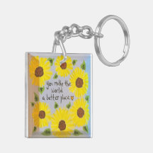 Sunflower Keychain