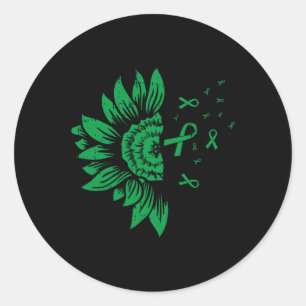 Sunflower Kidney Disease Mental Health Scoliosis R Classic Round Sticker