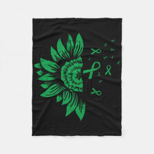 Sunflower Kidney Disease Mental Health Scoliosis R Fleece Blanket