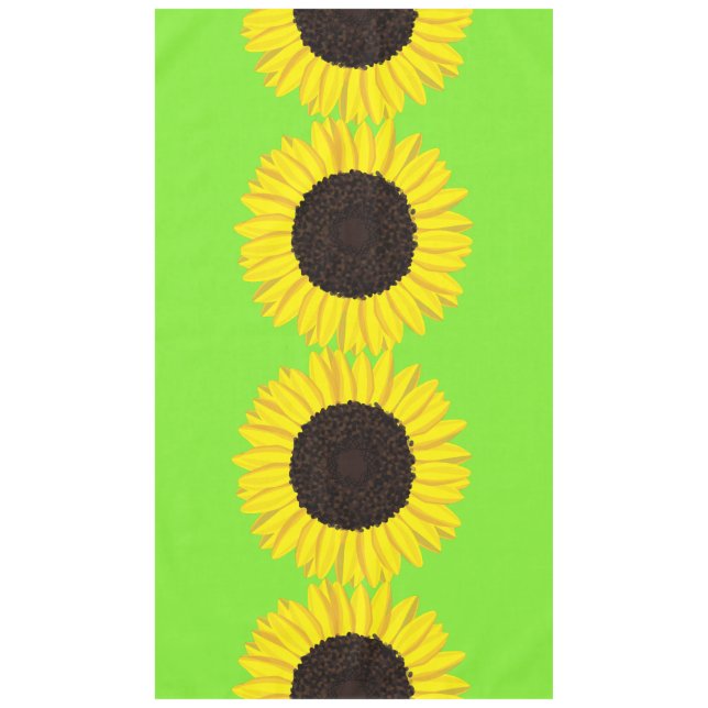 Sunflower Kid's Birthday Party Tablecloth (Front)