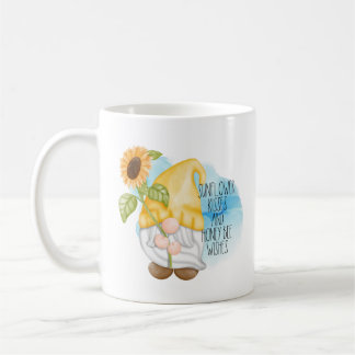 Sunflower kisses and Honeybee Wishes Gnome Coffee Mug
