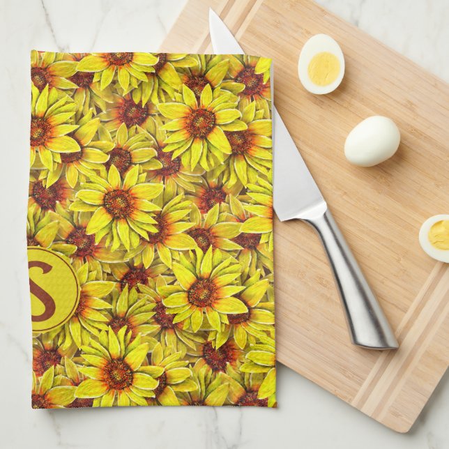 Sunflower Kitchen Towel (Quarter Fold)